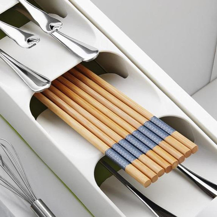 Kitchen drawer cutlery compartment storage box