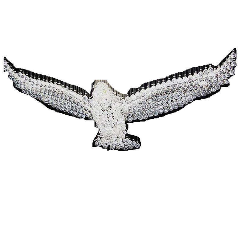 Hallway chandelier featuring majestic eagle figure