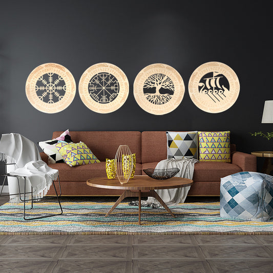 Nordic Viking wooden wall art decor