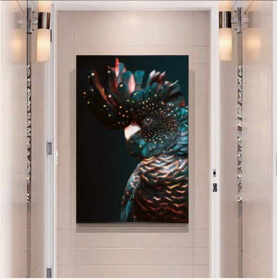 Wildlife-inspired animal print canvas painting