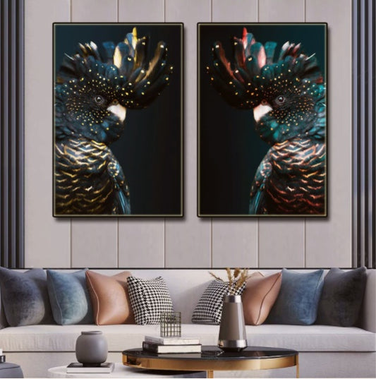 Animal print wall art for living room decor
