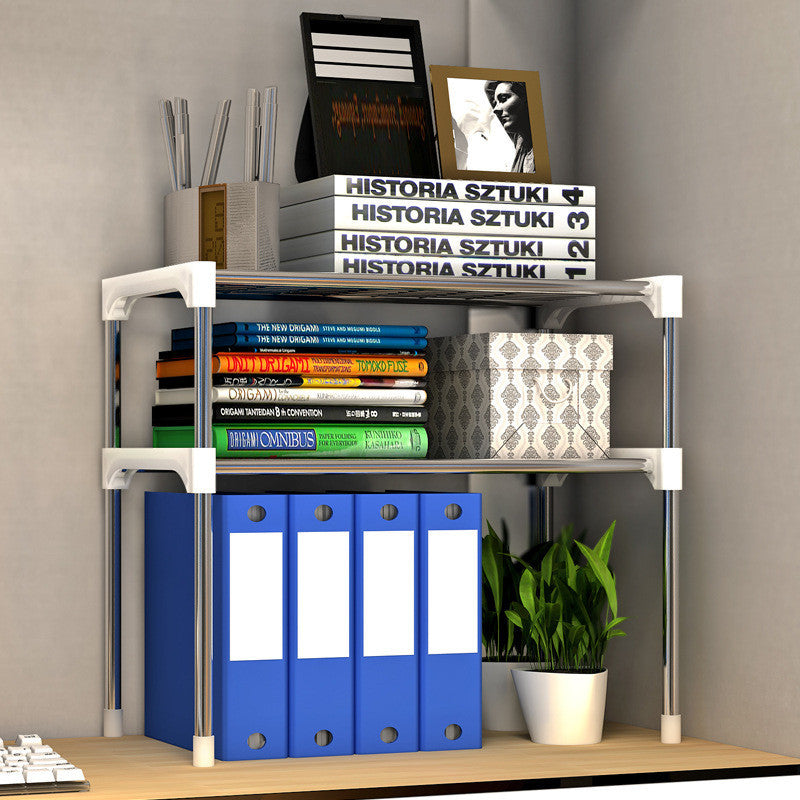 Microwave shelf rack with spice organizer for kitchen