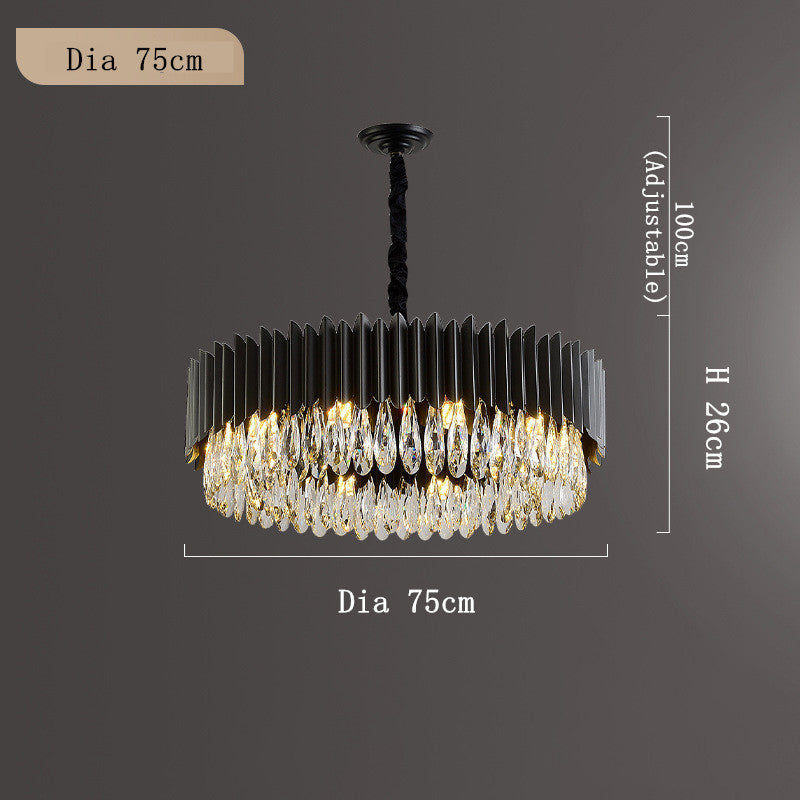 Contemporary black crystal chandelier for home decor
