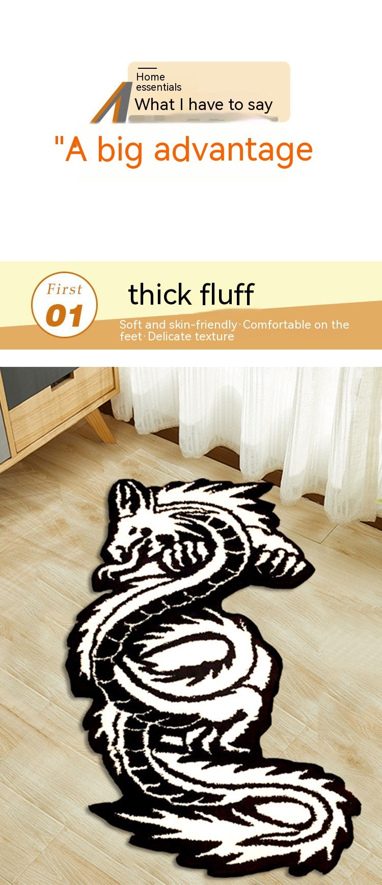 Luxury modern Chinese-style carpet for living room