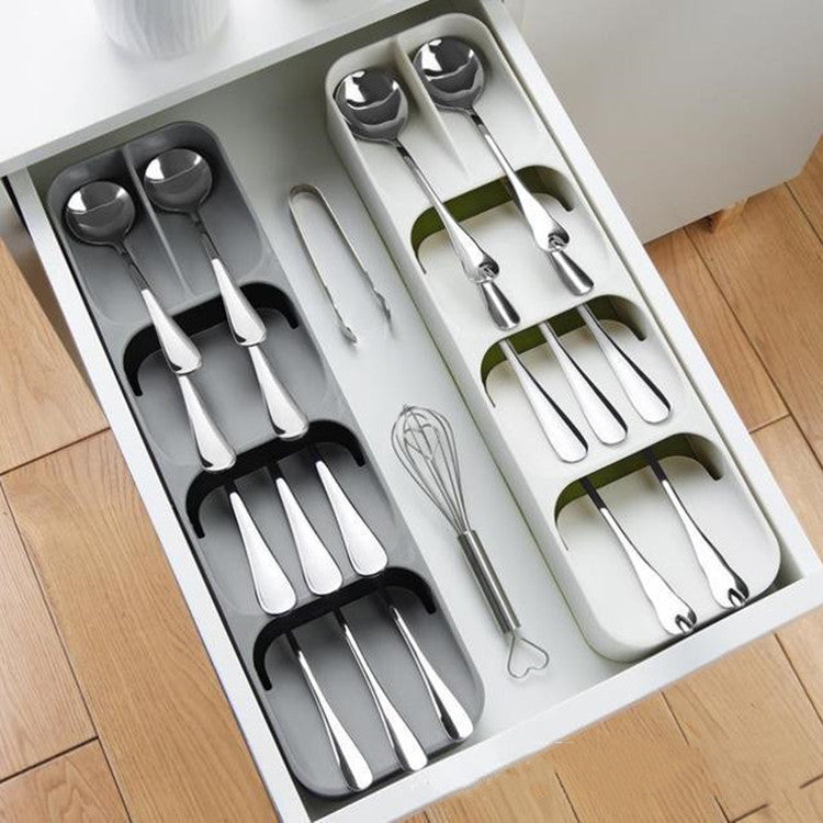 Kitchen drawer cutlery compartment storage box