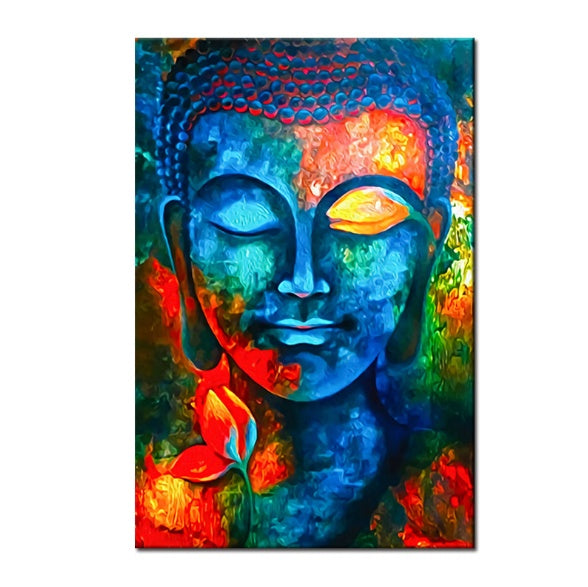 Spiritual Buddha canvas painting for meditation space