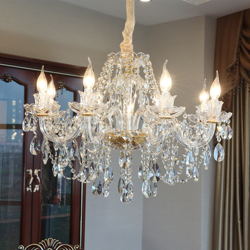 Luxury crystal chandelier for living room decor