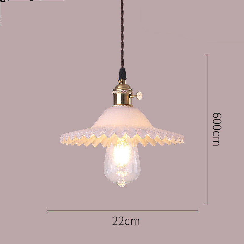 Nordic minimalist glass chandelier with retro Shanghai style