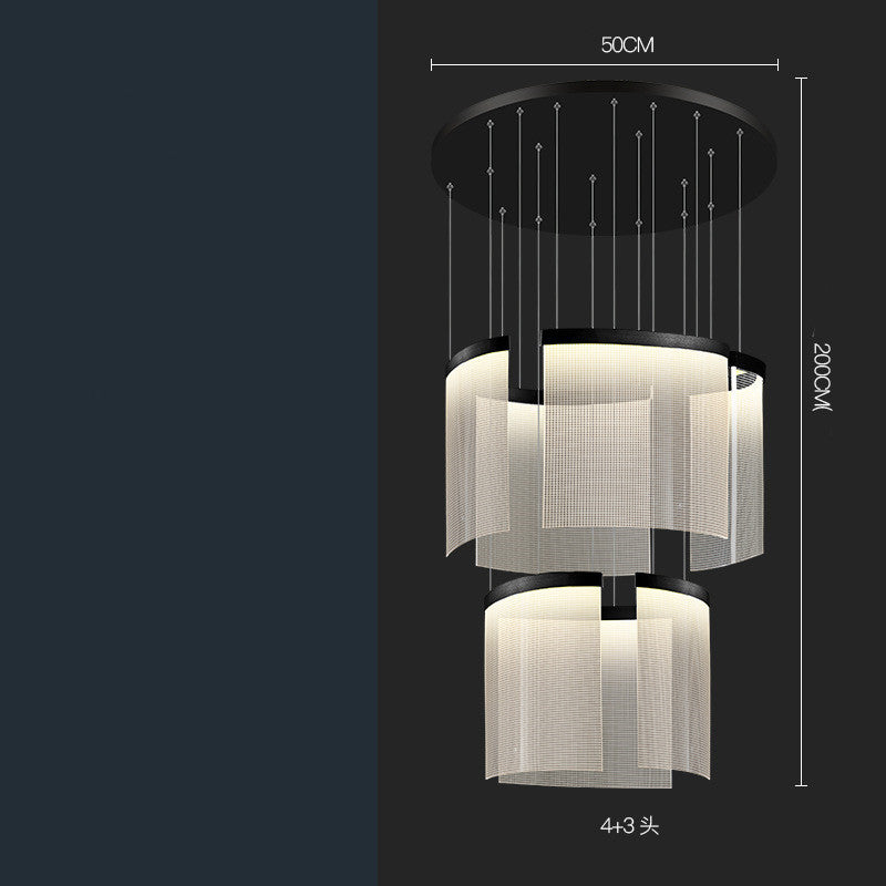 Large chandelier for villa duplex living room