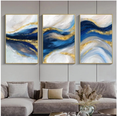 Abstract canvas painting for modern living room decor