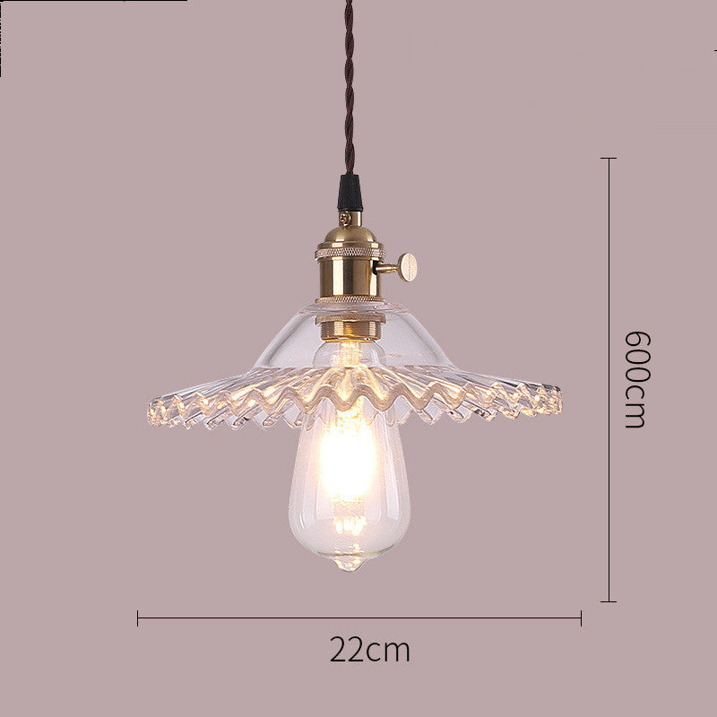 Nordic minimalist glass chandelier with retro Shanghai style