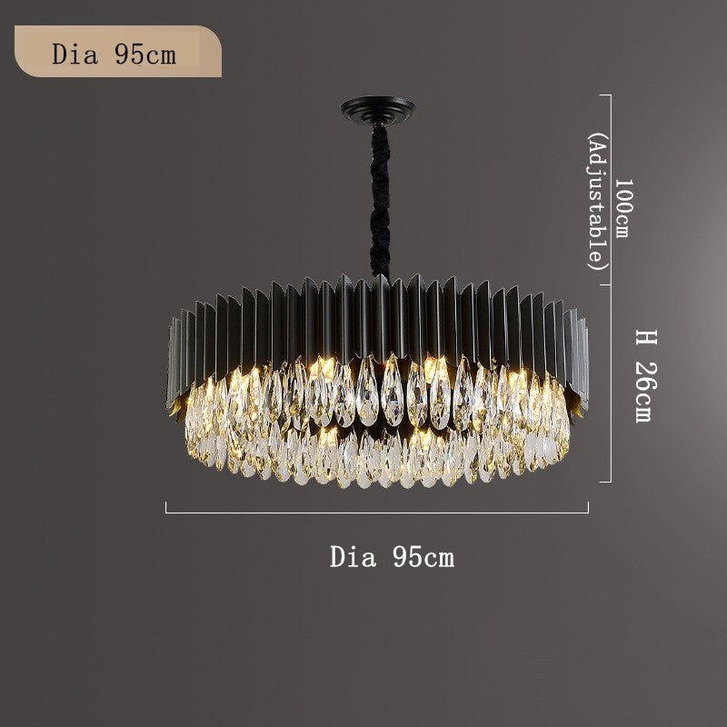 Contemporary black crystal chandelier for home decor