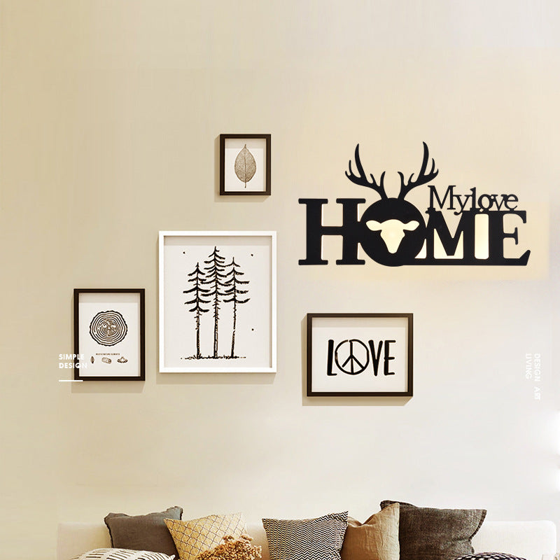 LED English letter wall lamp for creative decor