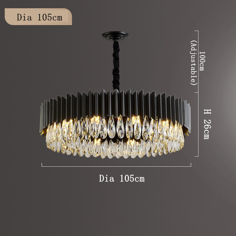 Contemporary black crystal chandelier for home decor