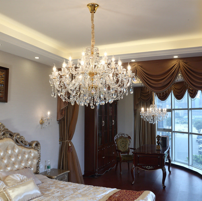 Luxury crystal chandelier for living room decor