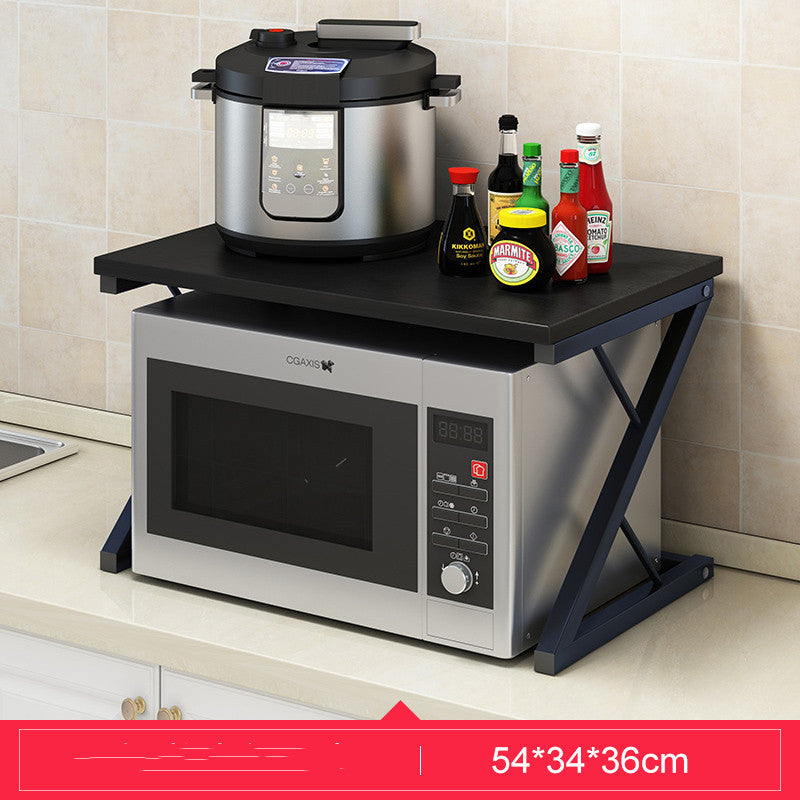 Microwave oven rack shelf for kitchen countertop