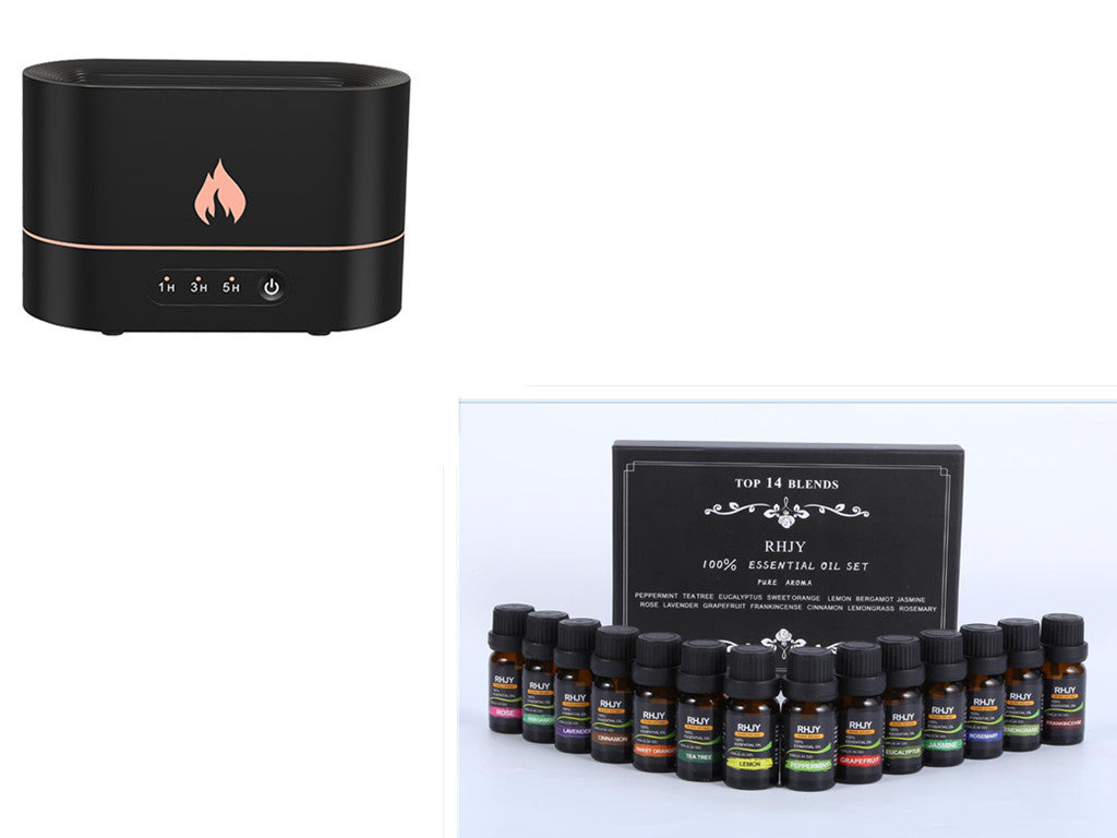 Flame effect essential oil diffuser for home