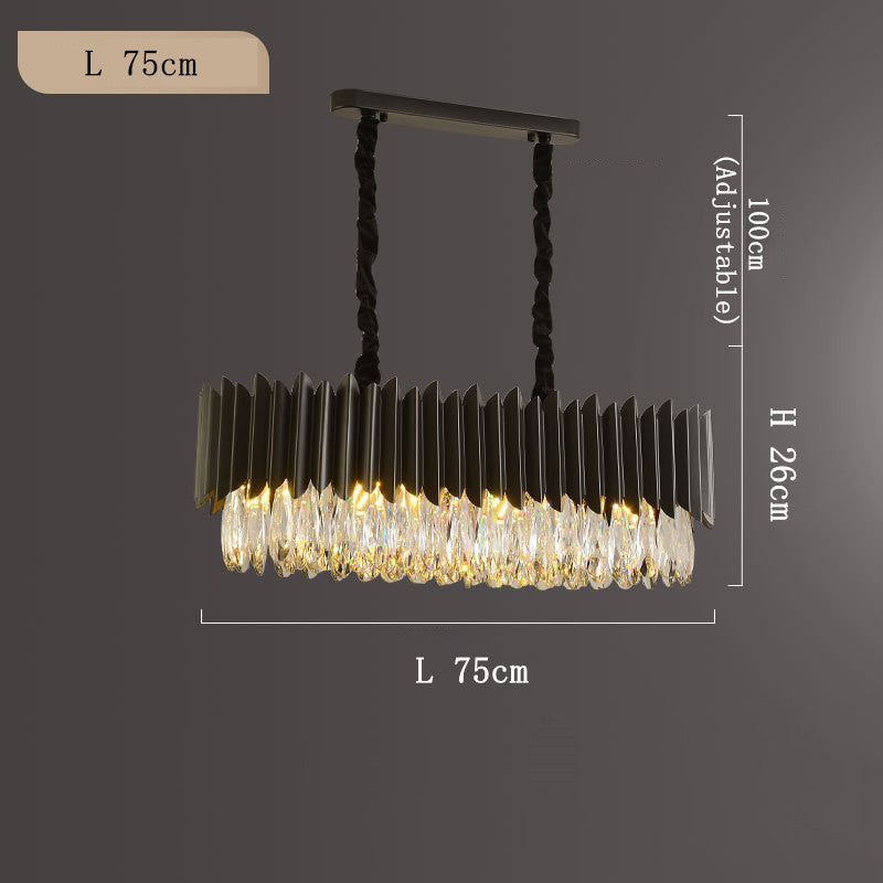 Contemporary black crystal chandelier for home decor