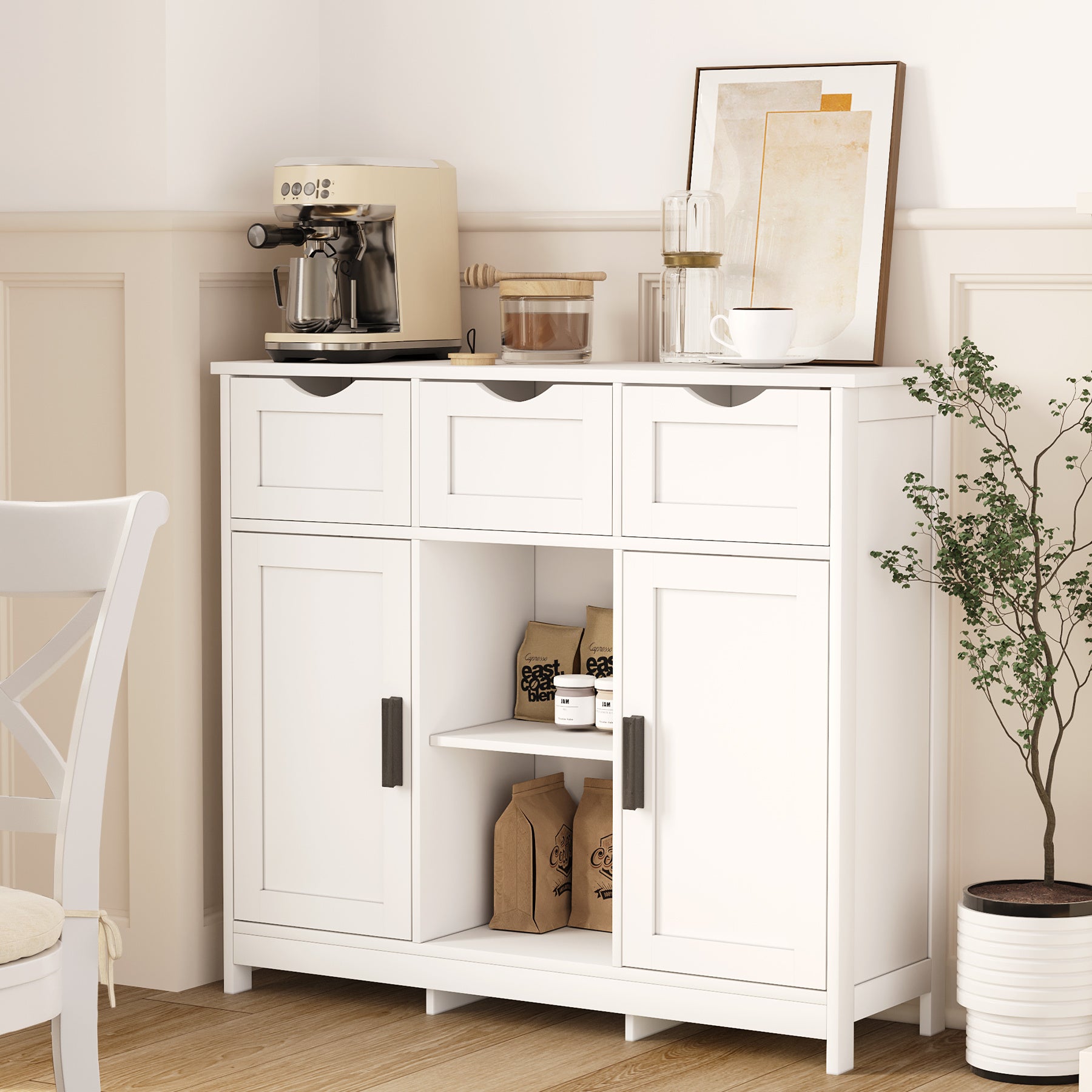 Storage cabinet for living room, bedroom, or bathroom