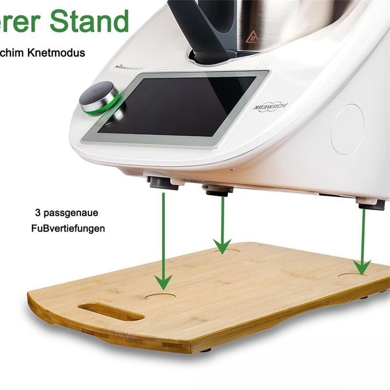 Kitchen countertop wooden tray for cooking appliances