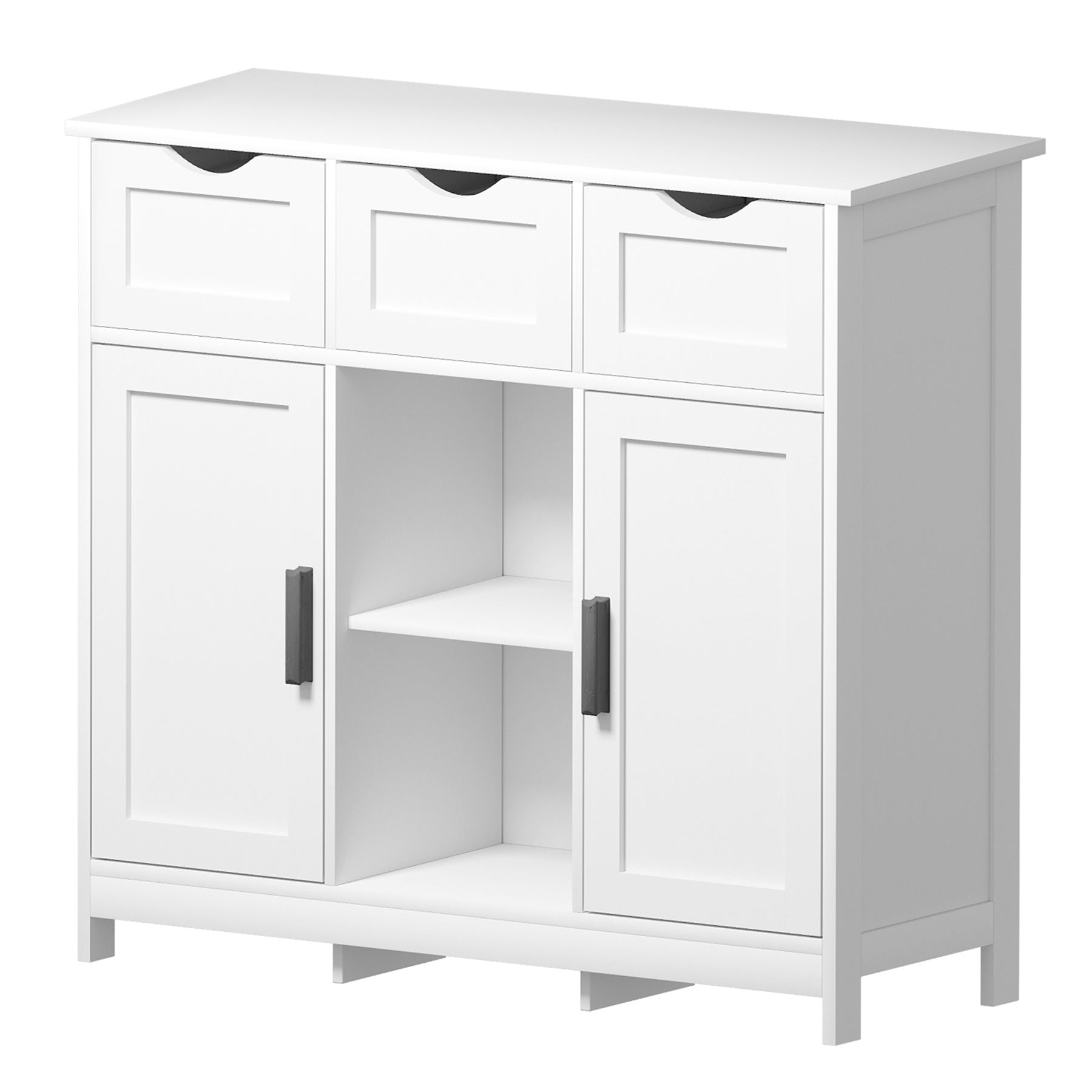 Multi-purpose cabinet with drawers and shelves for home