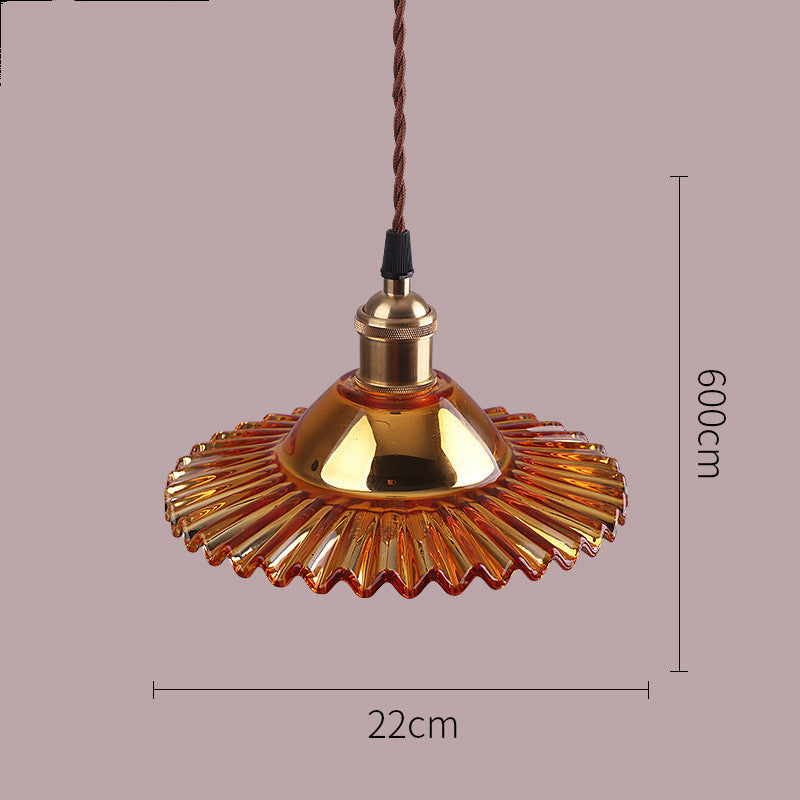 Nordic minimalist glass chandelier with retro Shanghai style