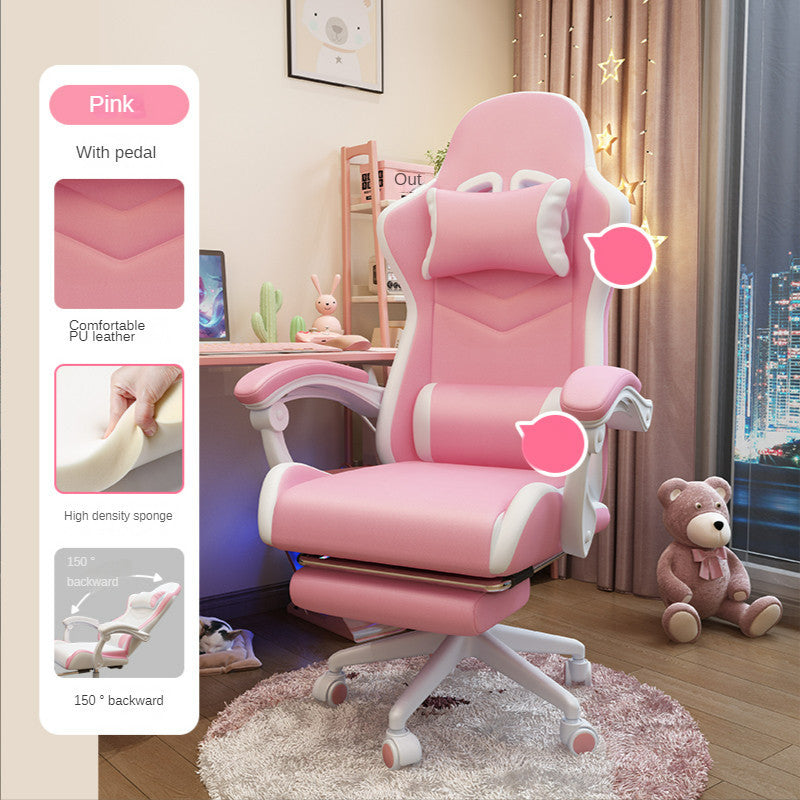 Ergonomic gaming chair for girls’ bedroom