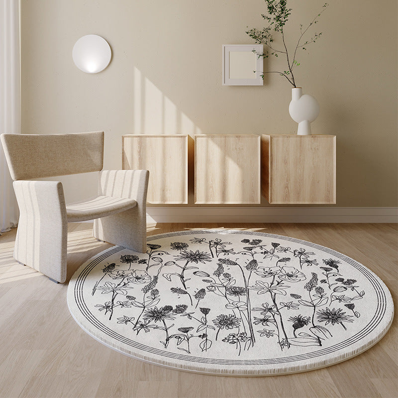Cozy floor mat for home rocking chair area