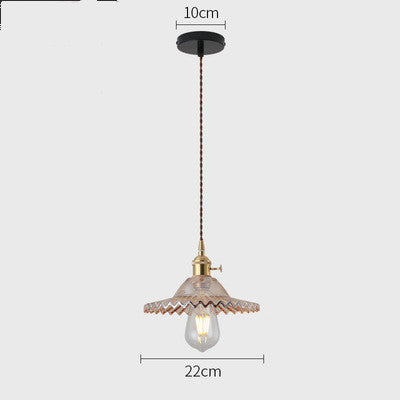 Nordic minimalist glass chandelier with retro Shanghai style