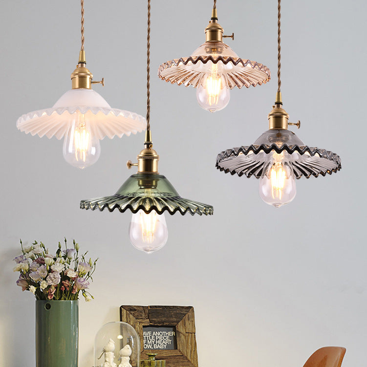 Nordic minimalist glass chandelier with retro Shanghai style